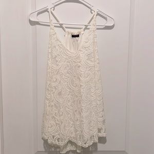 Lace, Racerback tank.